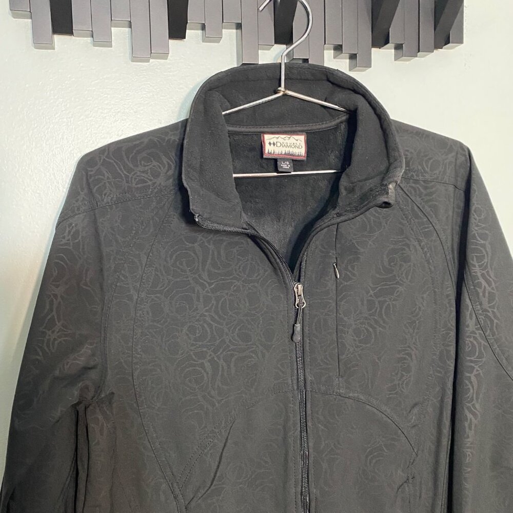 Womens Outdoor Jacket Large Dark Gray Full-Zip